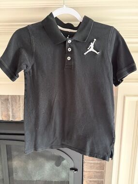 Jordan Black Polo Shirt with White Jumpman